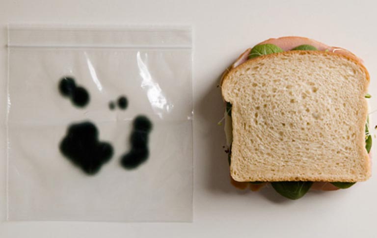Draw Mold Stains On A Ziploc Bag To Keep People From Taking Your Lunch